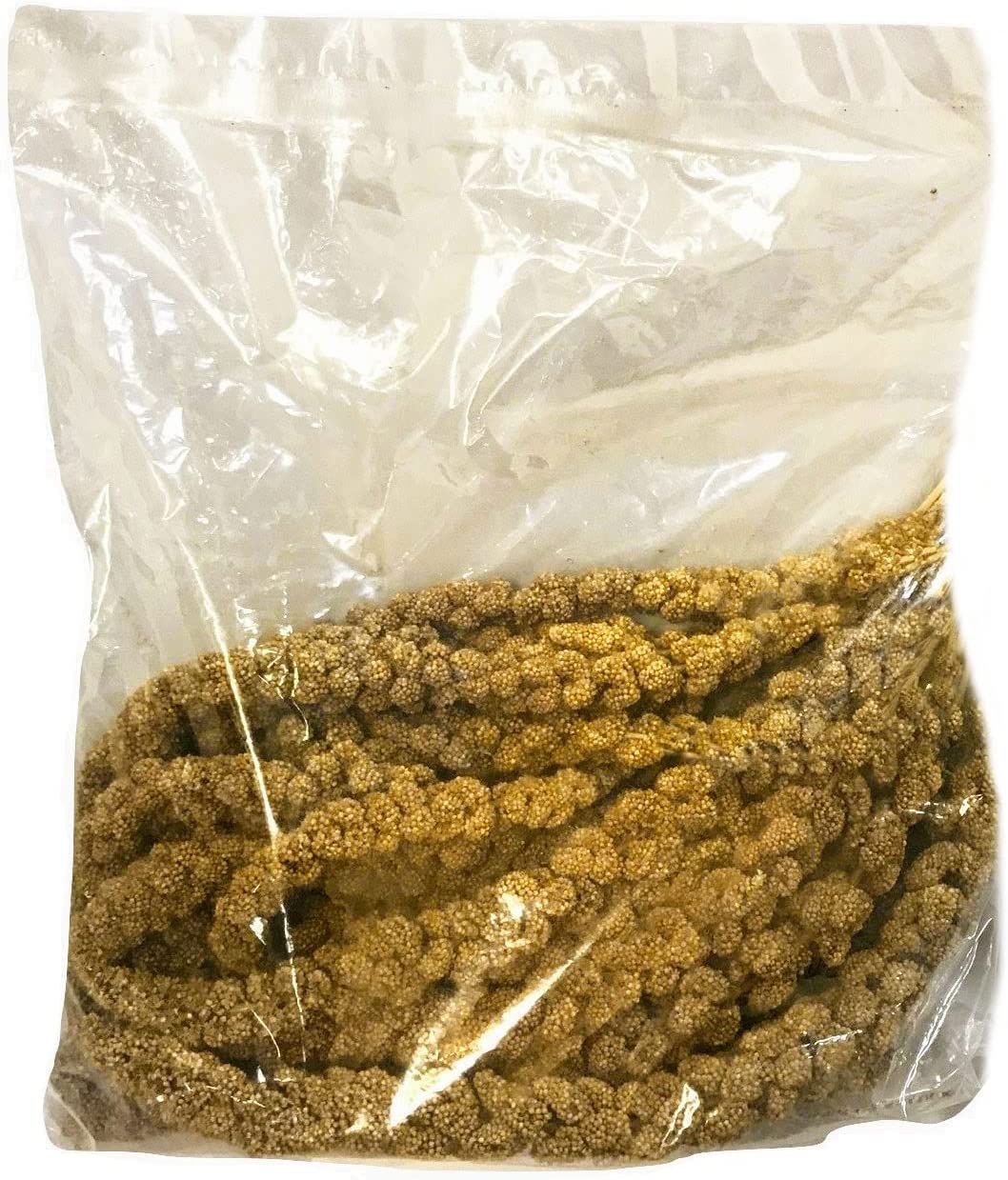 Big fresh Spray Millet by Nemeth Farms shown in 1 pound bag